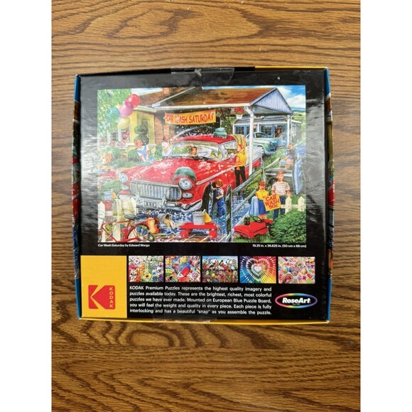 1000 Piece Kodak Premium Jigsaw Puzzle-Car Wash-Colorful-Bonus Poster - Picture 9 of 9